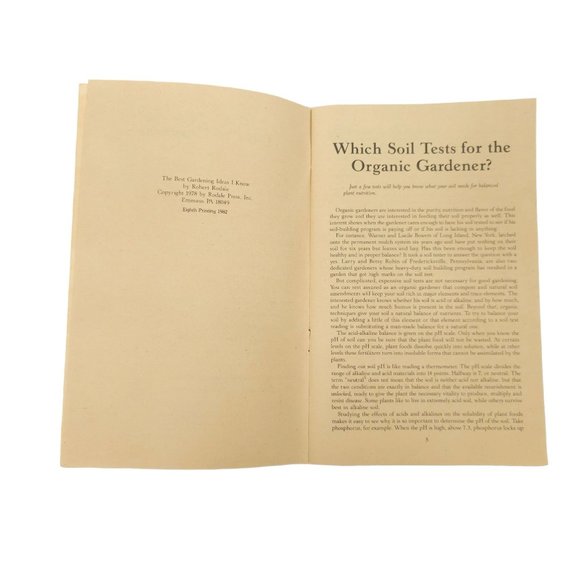 Vtg The Best Gardening Ideas I Know Robert Rodale Paperback 1982 Eighth Printing - Picture 6 of 14